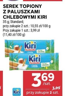 Serek topiony z paluszkami chlebowymi kiri promocja w Stokrotka