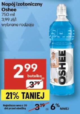 Napój izotoniczny Oshee 750ml promocja w Delikatesy Centrum