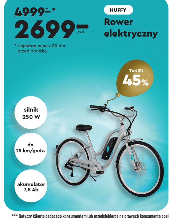 Rower elektryczny Huffy promocja