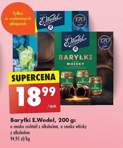 Bombonierka E. wedel baryłki coctail promocja