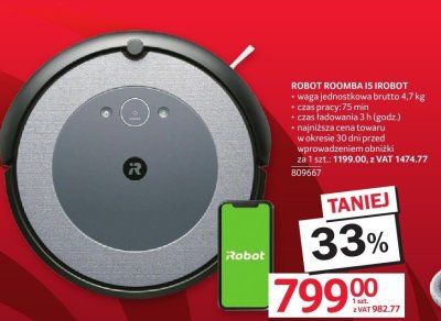 Robot ROOMBA I5 iROBOT promocja w Selgros