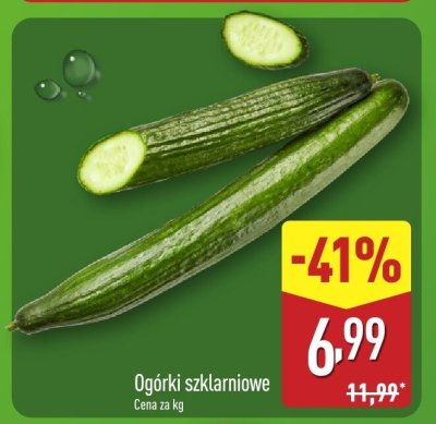 Ogórki szklarniowe promocja w Aldi