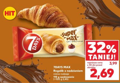 Rogalik 7Days Max z nadzieniem różne rodzaje promocja w Kaufland