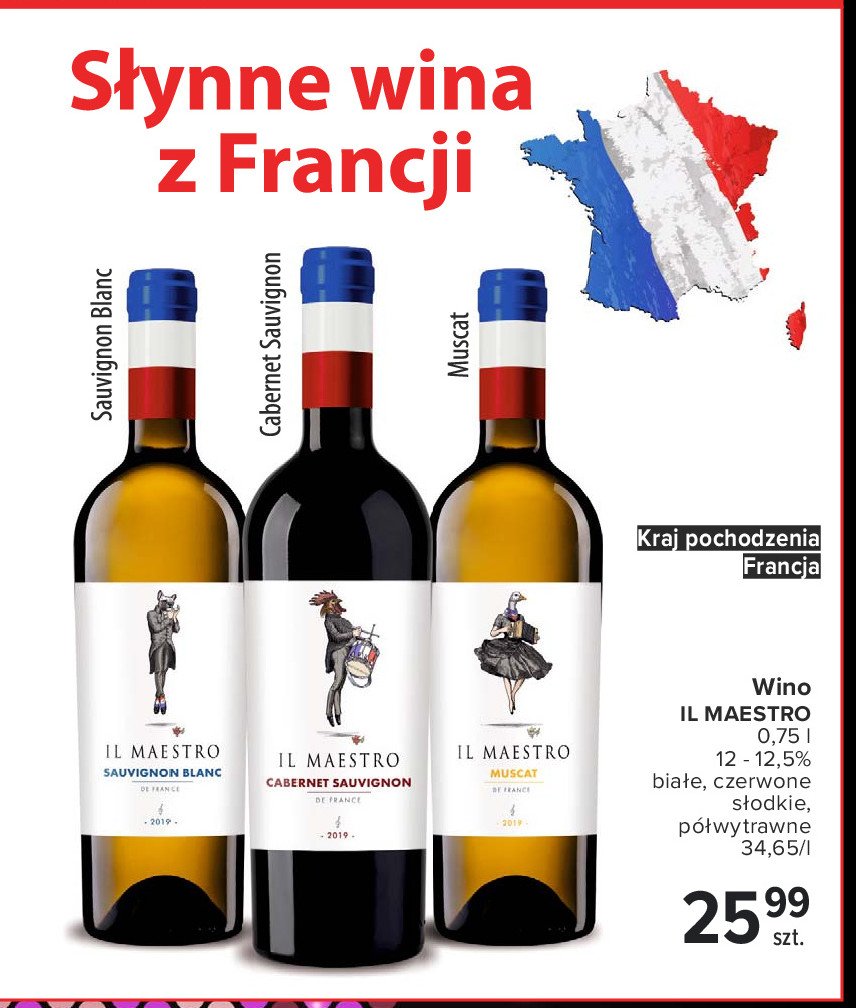 Wino Il maestro sauvignon blanc promocja