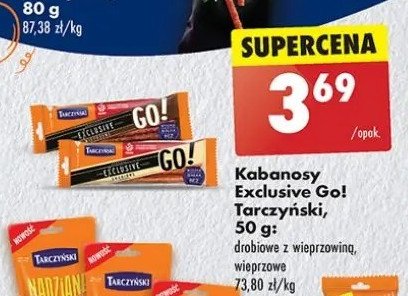 Kabanos wieprzowy Tarczyński exclusive go! promocja