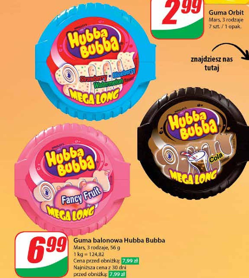 Guma do żucia fancy fruit Hubba bubba promocja