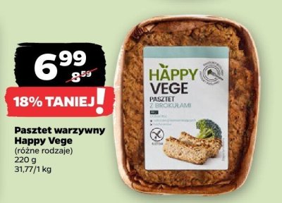 Pasztet warzywny, różne rodzaje promocja w Netto