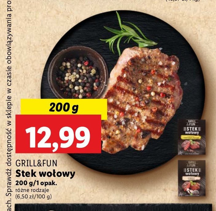 Stek wołowy w marynacie z kolorowym pieprzem Grill and fun promocja