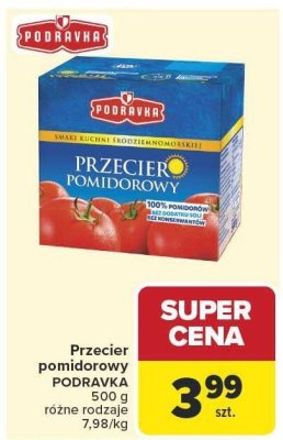 Przecier pomidorowy PODRAVKA 500 g różne rodzaje promocja w Carrefour