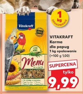 Pokarm dla papug Vitakraft menu promocja w Kaufland