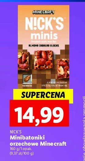 Batoniki mini orzechowe Nick's promocja