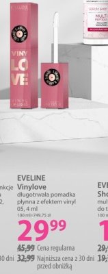 Baza/odżywka pomadka pod szminkę lakier vinyl gloss, 4 ml EVELINE Vinylove promocja w Hebe