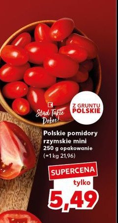 Pomidory rzymskie mini K-classic stąd takie dobre! promocja w Kaufland