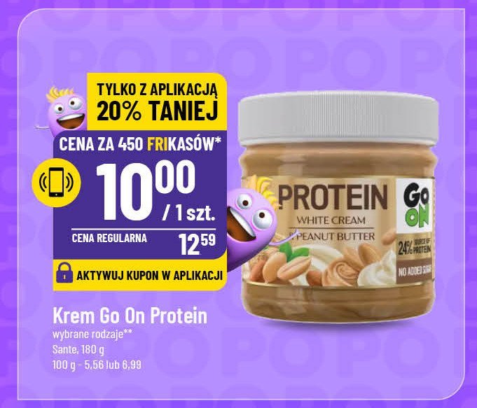 Krem z prażonymi orzeszkami ziemnymi Sante go on! protein promocja