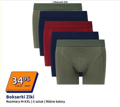 Bokserki Ziki Rozmiary M-XXL 5 sztuk promocja w Action
