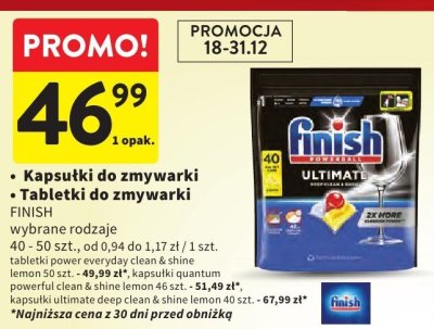 Tabletki do zmywarki FINISH, wybrane rodzaje 40-50 szt. promocja w Intermarche