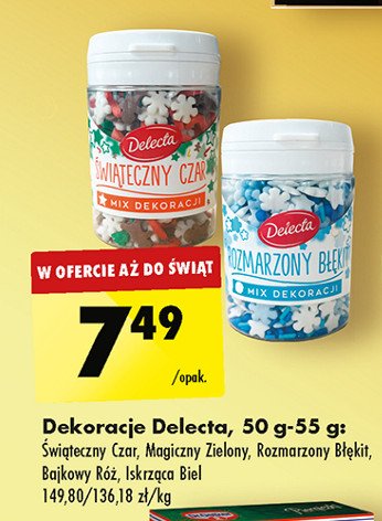 Mix dekoracji rozmarzony błękit Delecta promocja w Biedronka