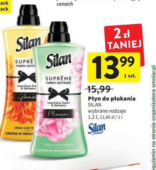 Płyn do płukania pleasure Silan supreme promocja
