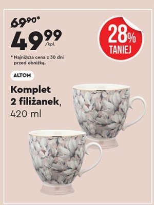 Komplet 2 filiżanek Altom 420 ml promocja w Biedronka