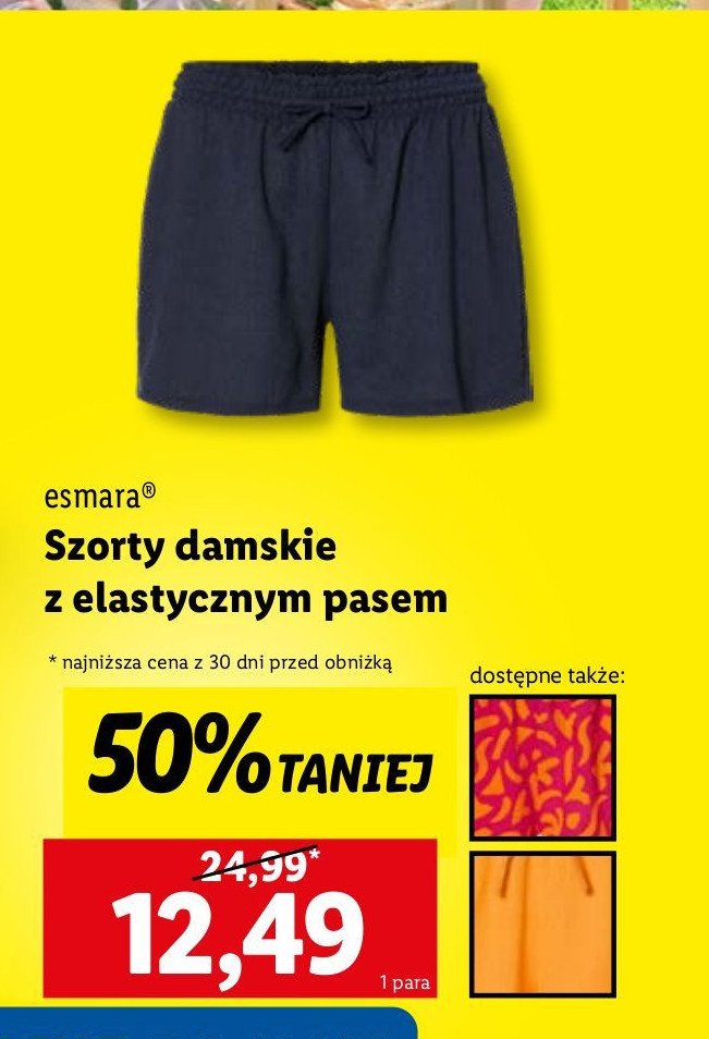 Szorty damskie Esmara promocja w Lidl