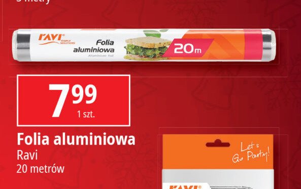 Folia aluminiowa 20 m Ravi promocja