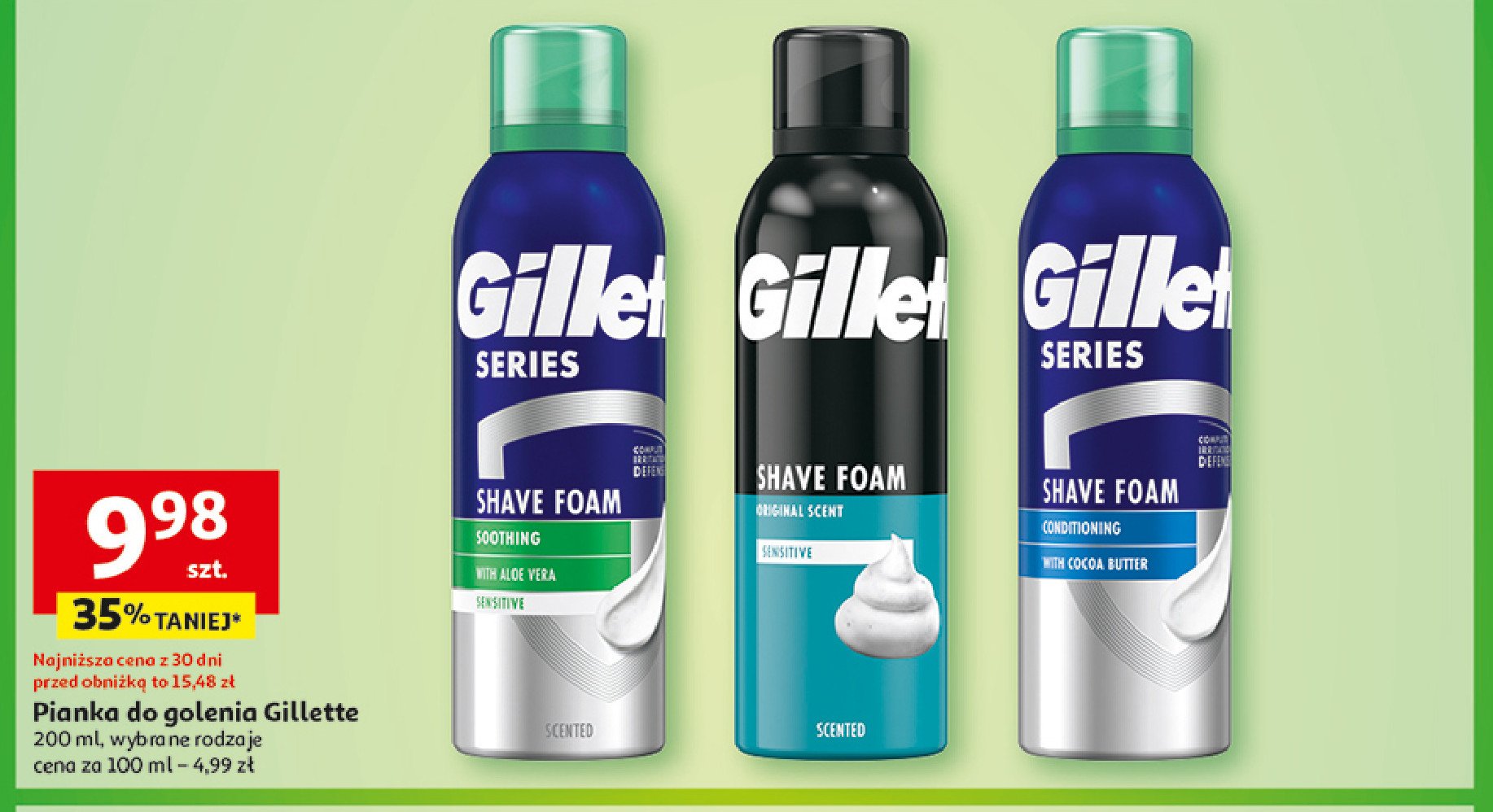 Pianka do golenia conditioning Gillette series promocja w Auchan