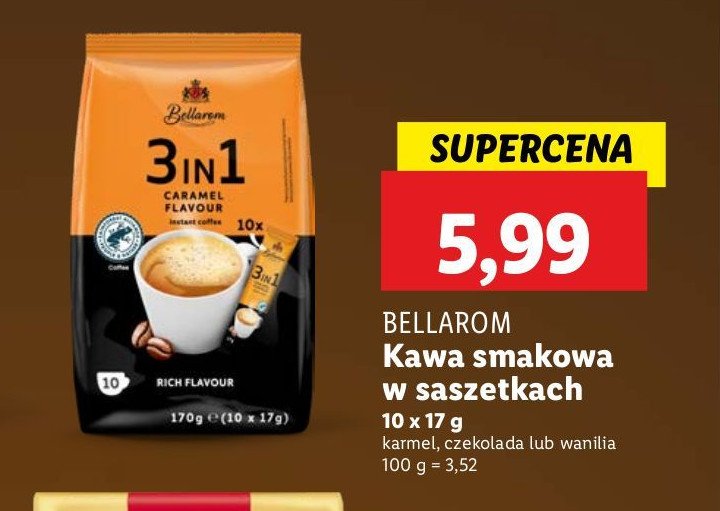 Kawa 3in1 karmelowa Bellarom promocja w Lidl