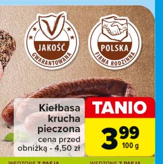 Kiełbasa krucha pieczona Dubielak promocja