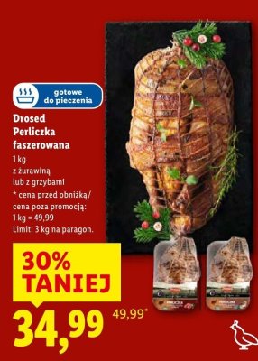 Perliczka faszerowana gotowe do pieczenia z grzybami promocja w Lidl