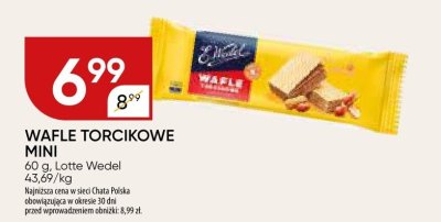 Wafle torcikowe mini Latte Wedel 60 g promocja w Chata Polska