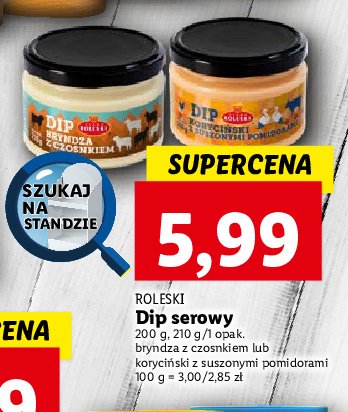 Dip bryndza z czosnkiem Roleski promocja