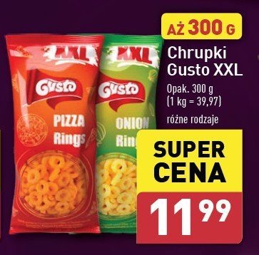 Chrupki o smaku pizzy GUSTO promocja