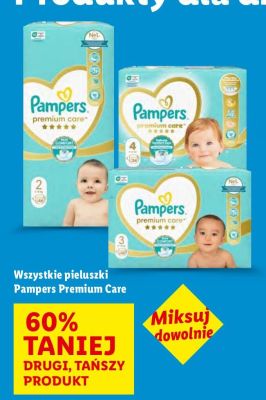 Pieluchy Pampers Premium Care wszystkie rodzaje promocja w Lidl