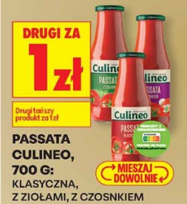 Passata Culineo 700g - klasyczna, z ziołami, z czosnkiem promocja w Biedronka