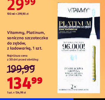 Szczoteczka soniczka platinum Vitammy promocja w Rossmann