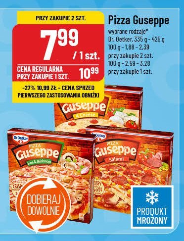 Pizza z salami Dr. oetker guseppe promocja w POLOmarket