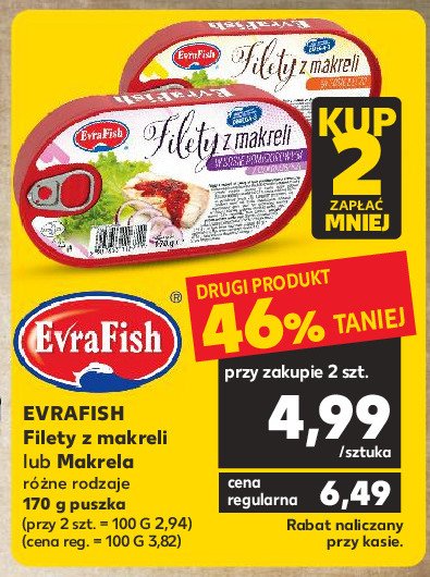 Filety makreli w sosie leczo Evrafish promocja
