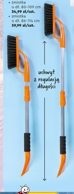 Zmiotka teleskopowa ze skrobaczką do szyb GTmax 86-114 cm promocja w Biedronka
