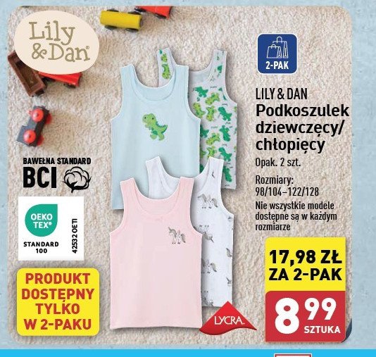 Podkoszulek dziewczęcy 98-104/122/128 Lily & dan promocja