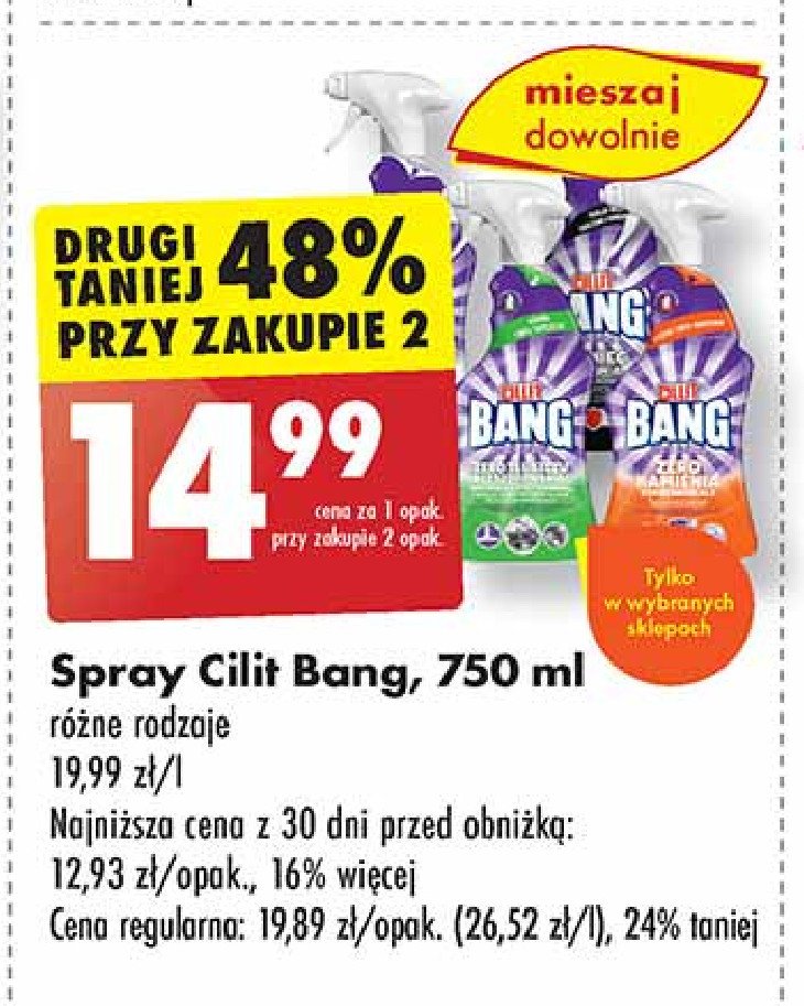 Spray do czyszczenia Cillit bang koniec z pleśnią promocja