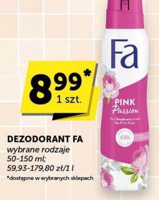 Dezodorant Fa Pink Passion promocja w Euro Sklep
