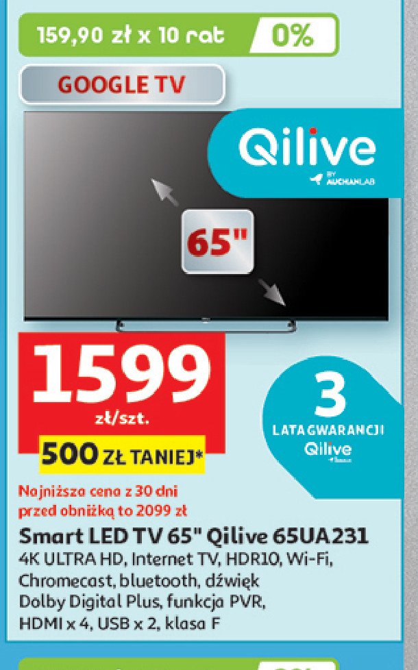Telewizor 65" q65ua231 Qilive promocja
