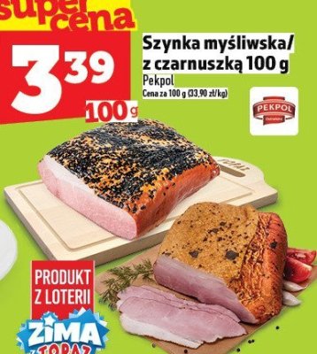 Szynka myśliwska/z czarnuszką 100g promocja w TOPAZ