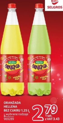 Oranżada Hellena bez cukru 1,25 L promocja w Selgros
