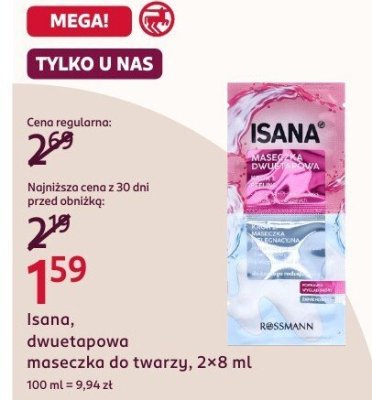 Dwuetapowa maseczka do twarzy, 2x8 ml promocja w Rossmann