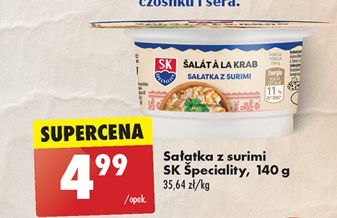 Sałatka z surimi Sk speciality promocja