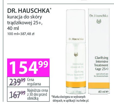 Kuracja do skóry trądzikowej Dr hauschka promocja w Hebe