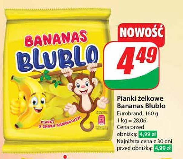 Pianki żelkowe bananas BLUBLO promocja