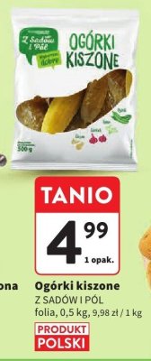 Ogórki kiszone folia Z SADÓW I PÓL promocja w Intermarche