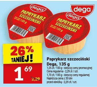 Paprykarz szczeciński Dega, 135 g promocja w Twój Market